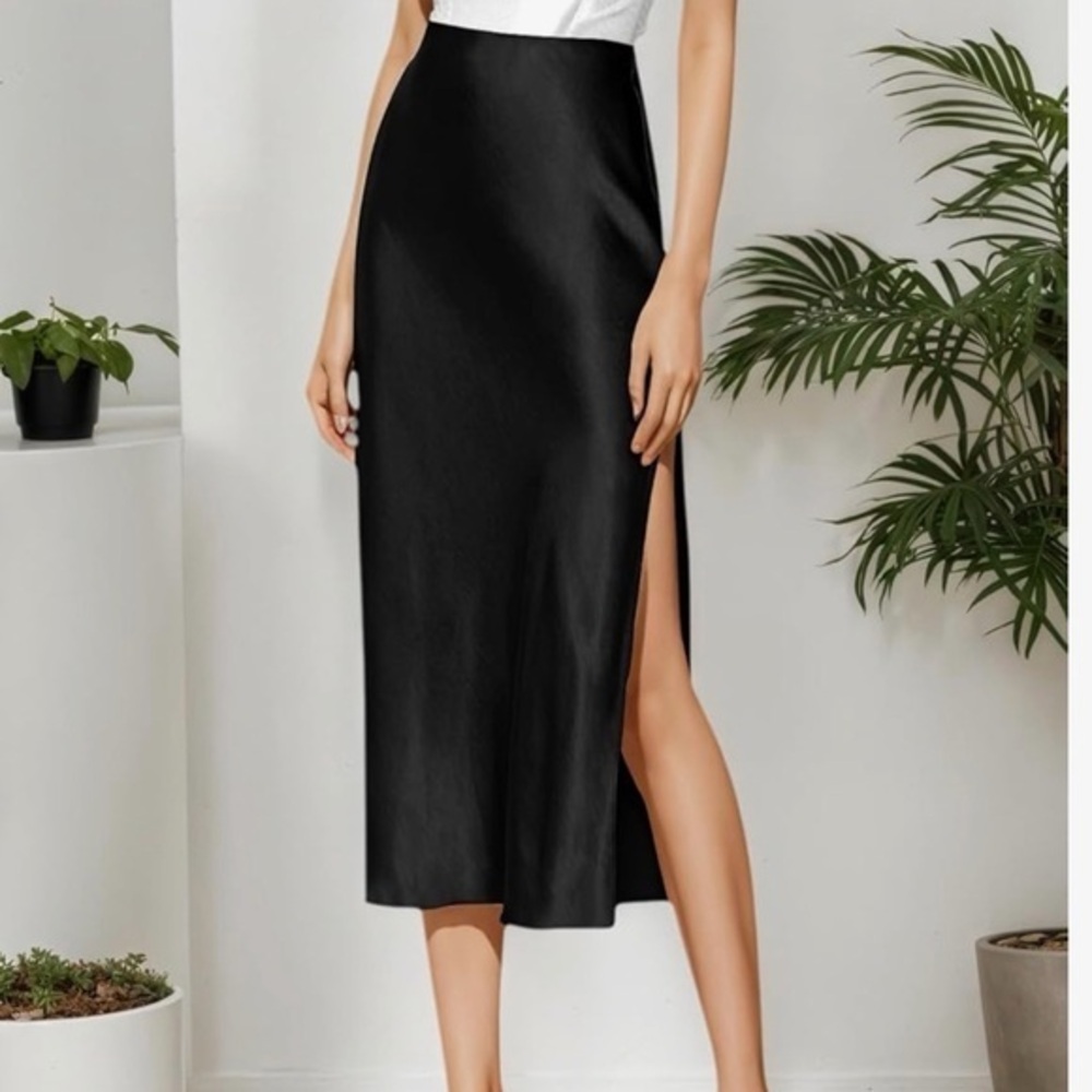 Amazon Black Women's Skirt with Slit